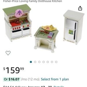 fisher price loving family christmas dollhouse furniture